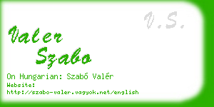 valer szabo business card